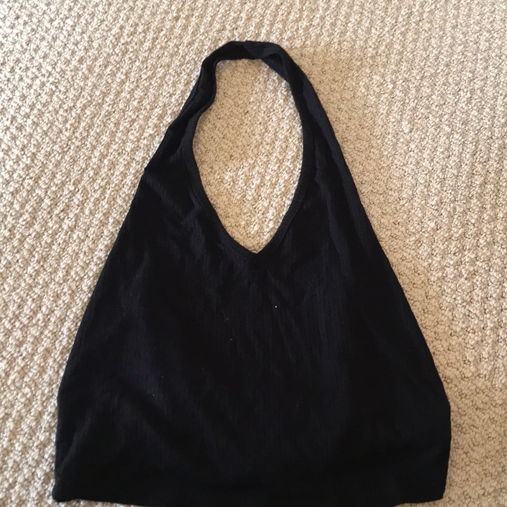 Black halter top